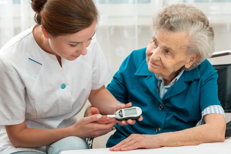 Home care supports seniors managing diabetes at home.