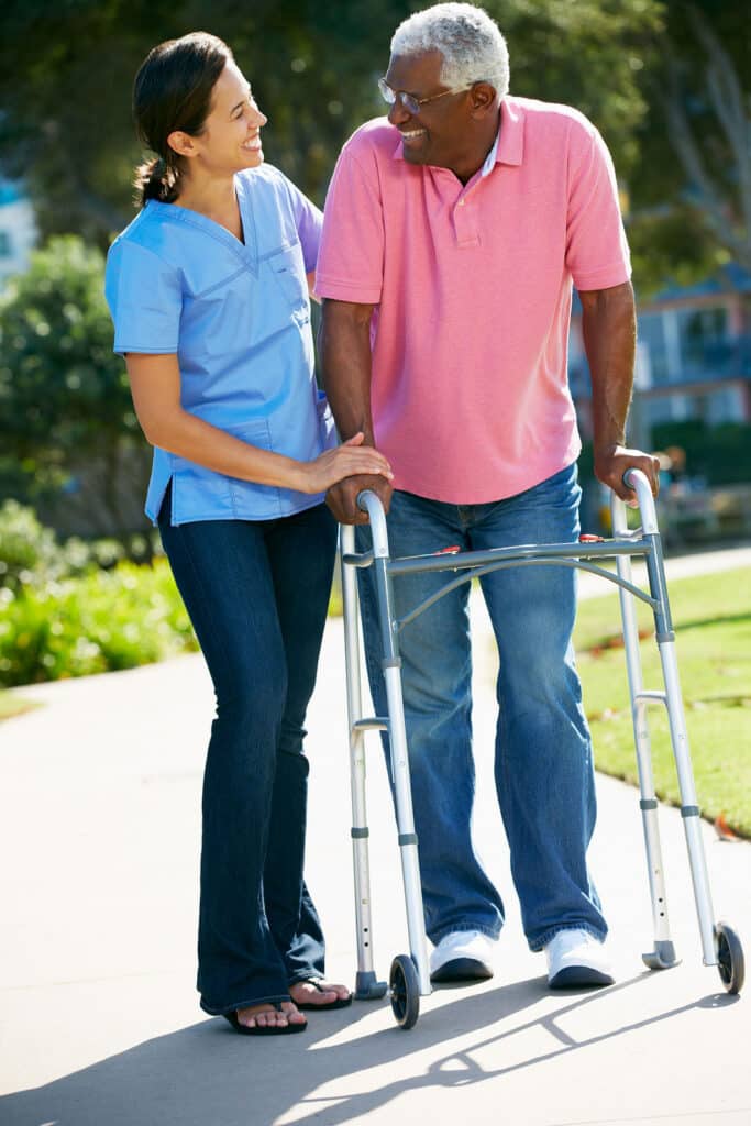 Senior home care builds confidence using mobility aids for safer independence.